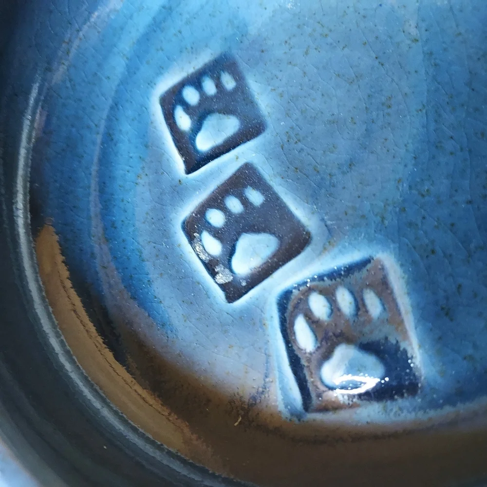D SHAPIRO Pottery Pet Bowl